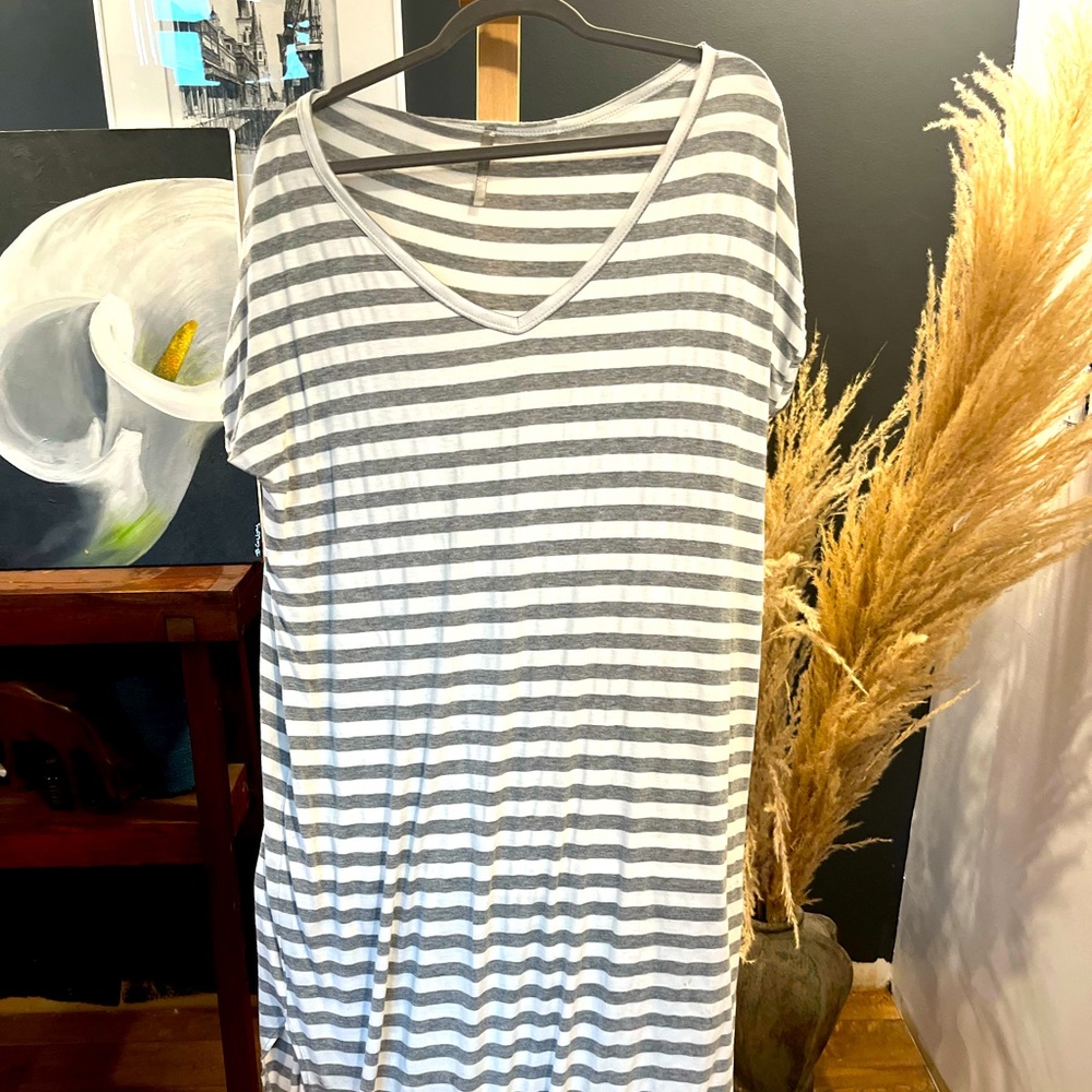Cute striped maxi dress L/XL
